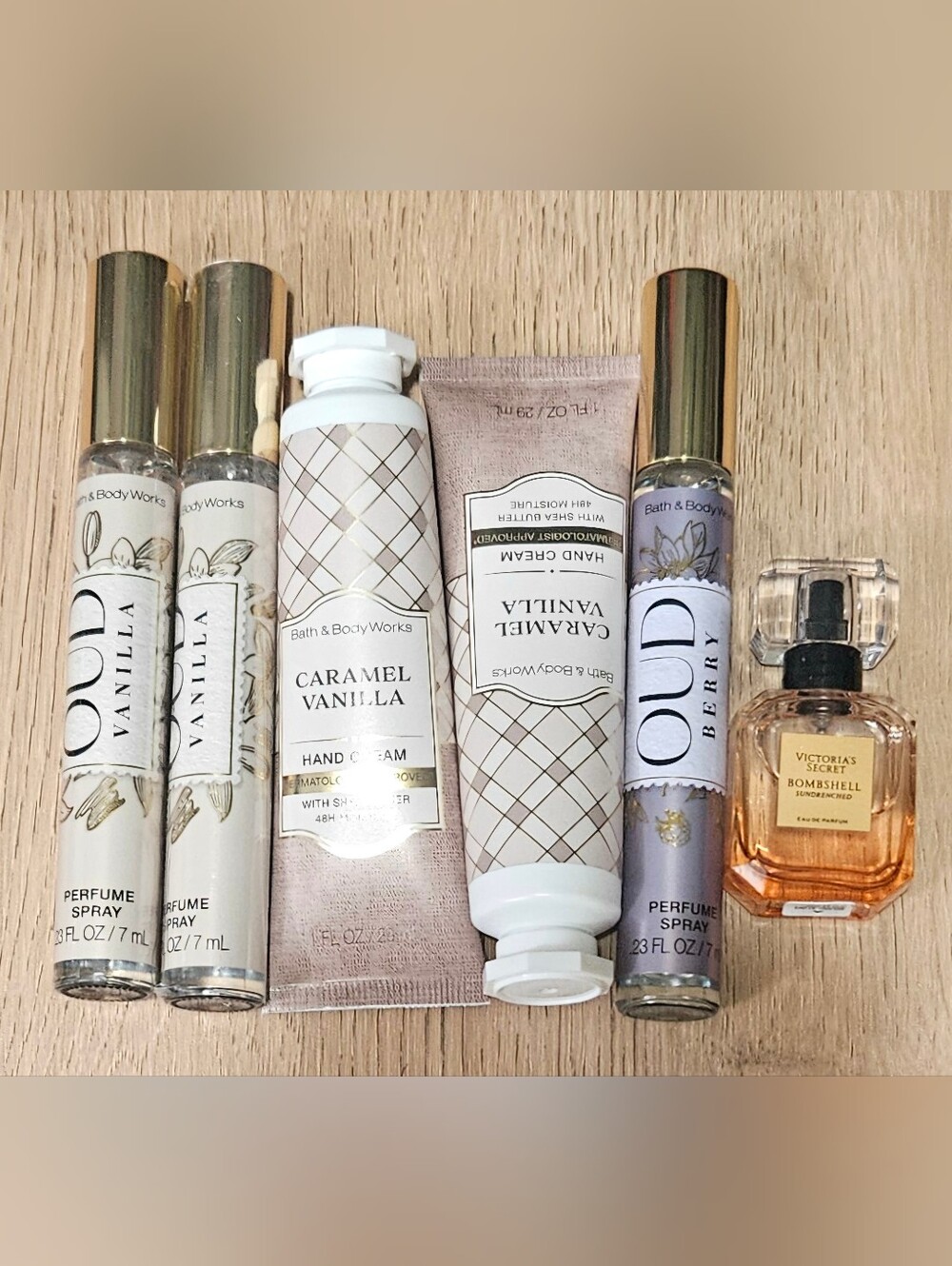 Bath & Body Works Victoria's Secret Bombshell Set Caramel Vanilla OUD Sundrench